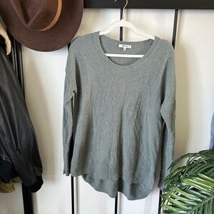 Madewell teal super soft knit swing long sleeve sweater pullover